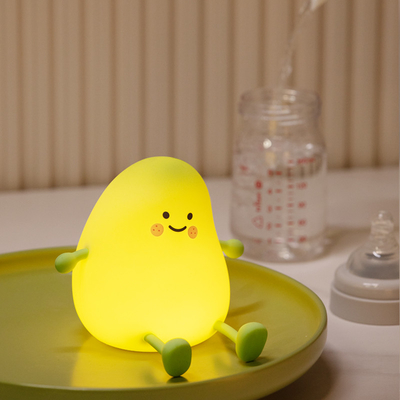 망고 과일 야간 빛 USB 재충전 가능한 디밍 터치 실리콘 테이블 램프 LED 침대의 장식 선물 어린이 침실 램프