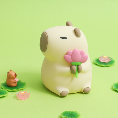 재미있는 만화 카피바라 밤빛 탭 컨트롤 1200mAh 재충전 가능한 잠자리 밤빛 7가지 색상 변경