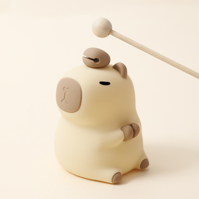 현대 디자인 실리콘 카피바라 야간 램프 휴대용 USB 재충전 가능한 LED 광원 터치 제어 동물 램프 침실