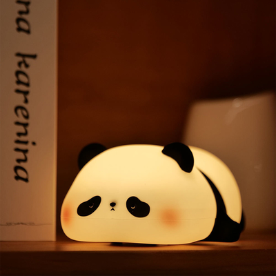 실리콘 판다 램프 1200mAh 감수성 탭 컨트롤 따뜻한 흰색 호흡 빛 휴대용 LED USB 재충전 가능한 밤 빛