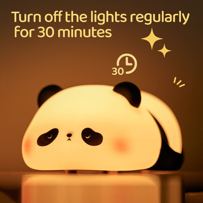 실리콘 판다 램프 1200mAh 감수성 탭 컨트롤 따뜻한 흰색 호흡 빛 휴대용 LED USB 재충전 가능한 밤 빛