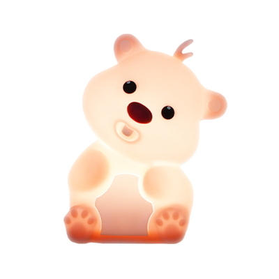 귀여운 곰 모양 실리콘 나이트 라이트 실리콘 침실 장식 테이블 재충전 침대 옆 램프