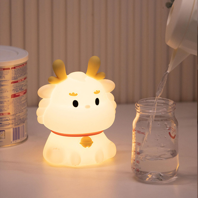 LED USB 재충전 가능한 디밍 드래곤 터치 만화 귀여운 침실 장식 실리콘 아기 리조트 테이블 램프 밤 빛
