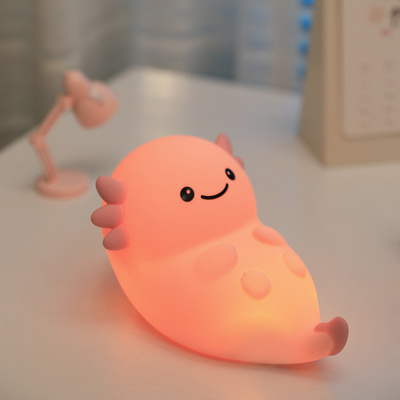 현대 가정용 USB 야간 조명 헥사고널 공룡 아기 물고기 LED 터치 센서 다채로운 실리콘 재충전 조명