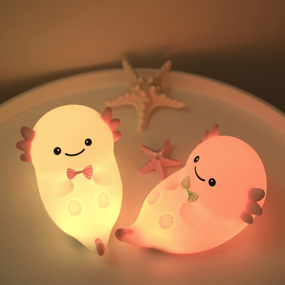 현대 가정용 USB 야간 조명 헥사고널 공룡 아기 물고기 LED 터치 센서 다채로운 실리콘 재충전 조명