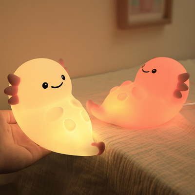 현대 디자인 실리콘 밤 빛 귀여운 LED 따뜻한 흰색 다채로운 밤 어린이 침실 터치 제어
