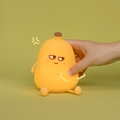 현대 디자인 바나나 실리콘 야간 빛 귀여운 재충전 가능한 디밍 가능한 LED 작은 책상 램프 침실 및 테이블 장식