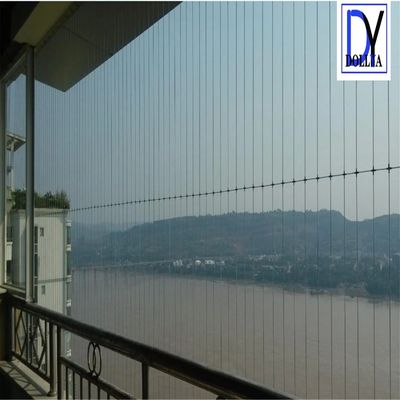 Fixed Open Style Aluminum Alloy Frame Balcony Invisible Grille with Surface Mount Installation