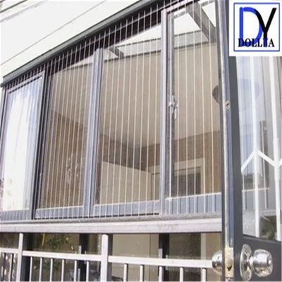 Fixed Open Style Balcony Invisible Grille with Surface Mount Installation and Horizontal Opening Pattern