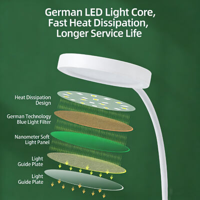 모던 심플 펜 홀더 책상 램프 LED 충전식 플러그인 눈 보호 스터디 램프 대학교 기숙사 독서 램프 터치