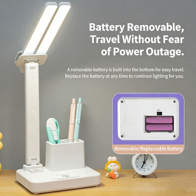 Portable LED Table Lamp with USB Charging Port and Multiple Brightness Levels Ideal for Travel and Study