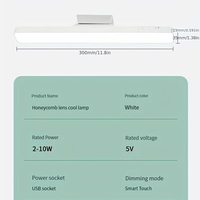 3500-6500K 색온도 LED 테이블 램프, 정격 전압 5V 1A 이상적
