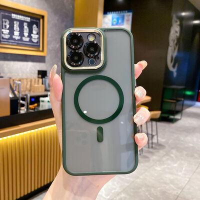 패션 마그네틱 반투명 전화 케이스 충격 방지 아이폰 17