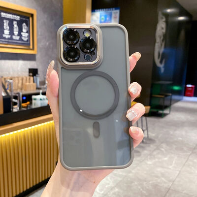 패션 마그네틱 반투명 전화 케이스 충격 방지 아이폰 17