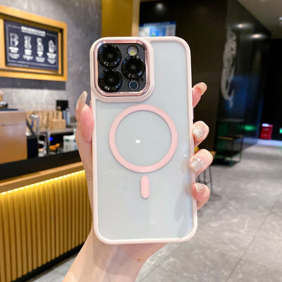 패션 마그네틱 반투명 전화 케이스 충격 방지 아이폰 17