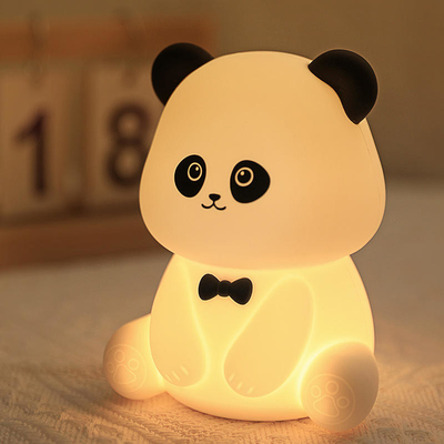 귀여운 동물 USB 재충전 가능한 아기 램프 실리콘 판다 LED 야간등 어린이 야간등