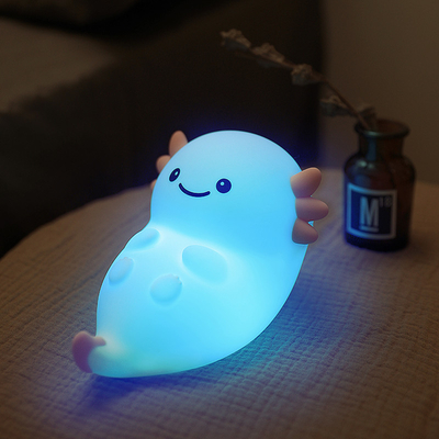 현대 가정용 USB 야간 조명 헥사고널 공룡 아기 물고기 LED 터치 센서 다채로운 실리콘 재충전 조명
